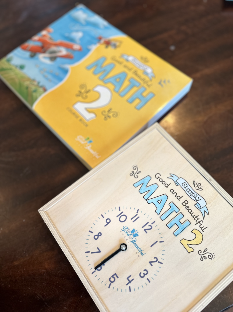 the good and the beautiful math 2 for our first grader's homeschool curriculum